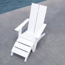Piedmont Modern All-Weather Poly Resin Wood Adirondack Ottoman Foot Rest