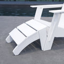 Piedmont Modern All-Weather Poly Resin Wood Adirondack Ottoman Foot Rest