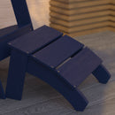 Piedmont Modern All-Weather Poly Resin Wood Adirondack Ottoman Foot Rest