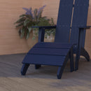 Piedmont Modern All-Weather Poly Resin Wood Adirondack Ottoman Foot Rest