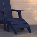 Piedmont Modern All-Weather Poly Resin Wood Adirondack Ottoman Foot Rest