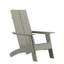 Piedmont Modern 2 Slat Back All-Weather Poly Resin Wood Adirondack Chair