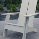 Piedmont Modern 2 Slat Back All-Weather Poly Resin Wood Adirondack Chair