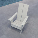 Piedmont Modern 2 Slat Back All-Weather Poly Resin Wood Adirondack Chair