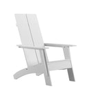 Piedmont Modern 2 Slat Back All-Weather Poly Resin Wood Adirondack Chair