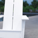 Piedmont Modern 2 Slat Back All-Weather Poly Resin Wood Adirondack Chair