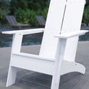 Piedmont Modern 2 Slat Back All-Weather Poly Resin Wood Adirondack Chair