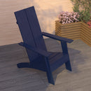 Piedmont Modern 2 Slat Back All-Weather Poly Resin Wood Adirondack Chair