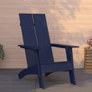 Piedmont Modern 2 Slat Back All-Weather Poly Resin Wood Adirondack Chair