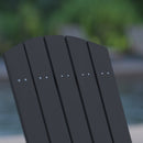 Riviera Poly Resin Folding Adirondack Lounge Chair - All-Weather Indoor/Outdoor Patio Chair