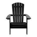 Riviera Poly Resin Folding Adirondack Lounge Chair - All-Weather Indoor/Outdoor Patio Chair