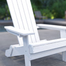 Riviera Poly Resin Folding Adirondack Lounge Chair - All-Weather Indoor/Outdoor Patio Chair