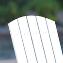 Riviera Poly Resin Folding Adirondack Lounge Chair - All-Weather Indoor/Outdoor Patio Chair