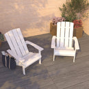 Set of 2 Riviera Adirondack Patio Chairs With Vertical Lattice Back And Weather Resistant Frame