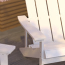 Set of 2 Riviera Adirondack Patio Chairs With Vertical Lattice Back And Weather Resistant Frame