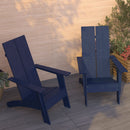 Set of 2 Piedmont Modern All-Weather Poly Resin Wood Adirondack Chairs