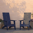 Set of 2 Piedmont Modern All-Weather Poly Resin Wood Adirondack Chairs