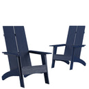 Set of 2 Piedmont Modern All-Weather Poly Resin Wood Adirondack Chairs