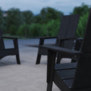 Set of 4 Piedmont Modern All-Weather Poly Resin Wood Adirondack Chairs