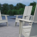 Set of 4 Piedmont Modern All-Weather Poly Resin Wood Adirondack Chairs