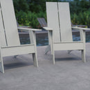 Set of 4 Piedmont Modern All-Weather Poly Resin Wood Adirondack Chairs