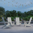 Set of 4 Piedmont Modern All-Weather Poly Resin Wood Adirondack Chairs
