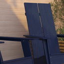 Set of 4 Piedmont Modern All-Weather Poly Resin Wood Adirondack Chairs