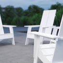 Set of 4 Piedmont Modern All-Weather Poly Resin Wood Adirondack Chairs