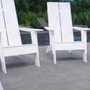 Set of 4 Piedmont Modern All-Weather Poly Resin Wood Adirondack Chairs