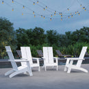 Set of 4 Piedmont Modern All-Weather Poly Resin Wood Adirondack Chairs