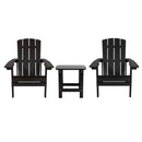 Set Of 2 Riviera All-Weather Adirondack Patio Chairs with Matching Side Table