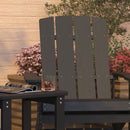 Set Of 2 Riviera All-Weather Adirondack Patio Chairs with Matching Side Table