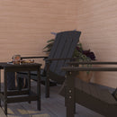 Set Of 2 Riviera All-Weather Adirondack Patio Chairs with Matching Side Table