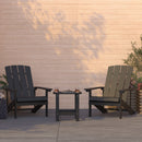 Set Of 2 Riviera All-Weather Adirondack Patio Chairs with Matching Side Table