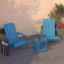 Set Of 2 Riviera All-Weather Adirondack Patio Chairs with Matching Side Table