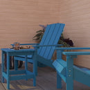 Set Of 2 Riviera All-Weather Adirondack Patio Chairs with Matching Side Table