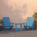 Set Of 2 Riviera All-Weather Adirondack Patio Chairs with Matching Side Table