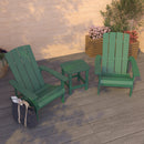 Set Of 2 Riviera All-Weather Adirondack Patio Chairs with Matching Side Table