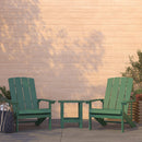 Set Of 2 Riviera All-Weather Adirondack Patio Chairs with Matching Side Table