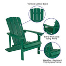 Set Of 2 Riviera All-Weather Adirondack Patio Chairs with Matching Side Table