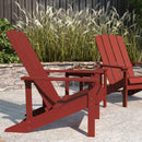 Set Of 2 Riviera All-Weather Adirondack Patio Chairs with Matching Side Table