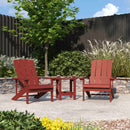 Set Of 2 Riviera All-Weather Adirondack Patio Chairs with Matching Side Table