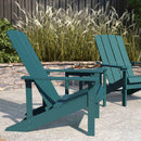 Set Of 2 Riviera All-Weather Adirondack Patio Chairs with Matching Side Table