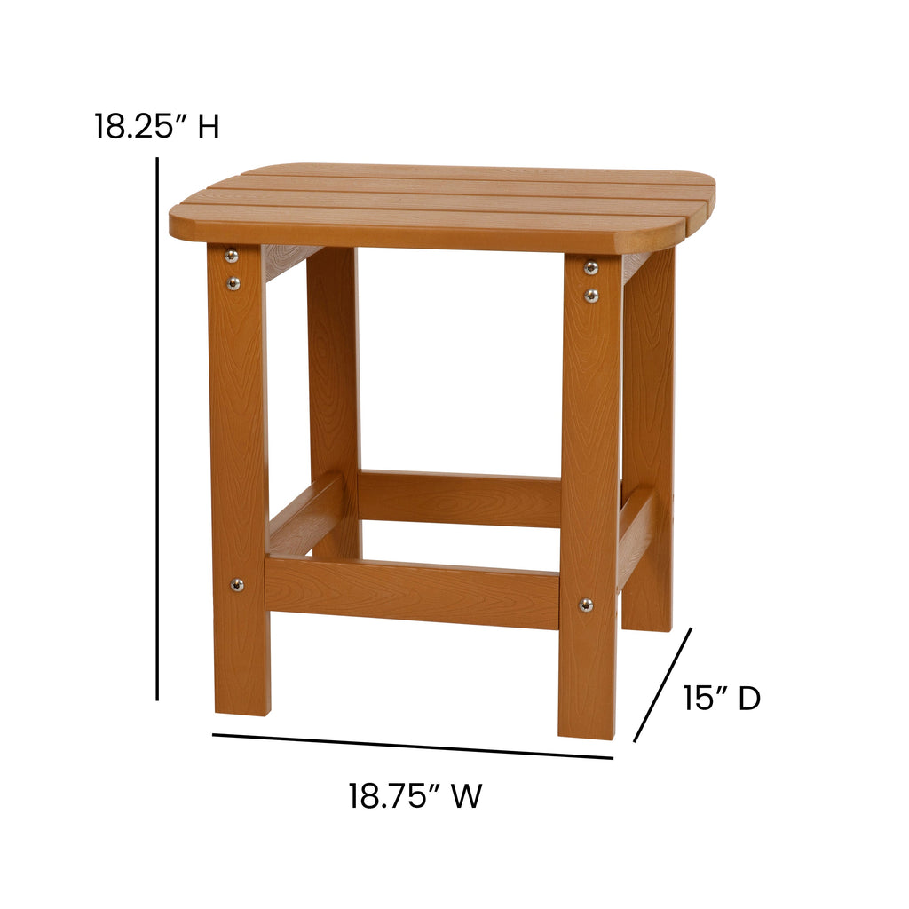 Set Of 2 Riviera All-Weather Adirondack Patio Chairs with Matching Sid