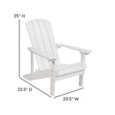Set Of 2 Riviera All-Weather Adirondack Patio Chairs with Matching Side Table