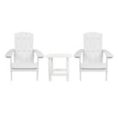 Set Of 2 Riviera All-Weather Adirondack Patio Chairs with Matching Side Table