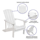 Set Of 2 Riviera All-Weather Adirondack Patio Chairs with Matching Side Table