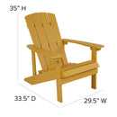 Set Of 2 Riviera All-Weather Adirondack Patio Chairs with Matching Side Table