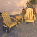 Set Of 2 Riviera All-Weather Adirondack Patio Chairs with Matching Side Table