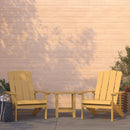Set Of 2 Riviera All-Weather Adirondack Patio Chairs with Matching Side Table